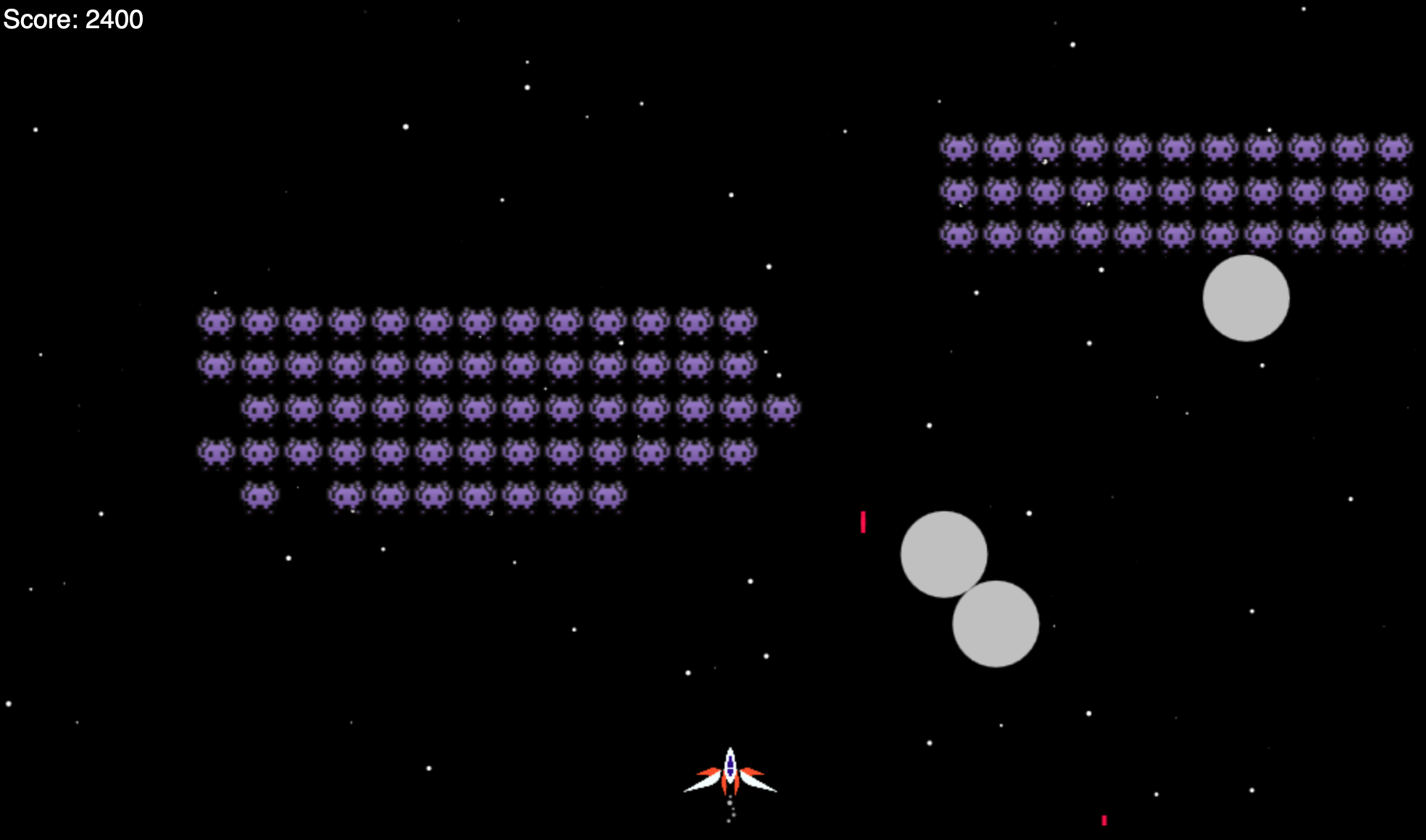 Space Invaders shooting game.